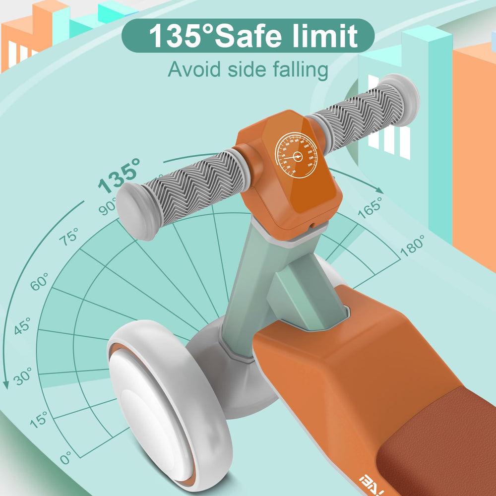 Espray 135-Degree Steering Limitation helps prevent side tipping during play