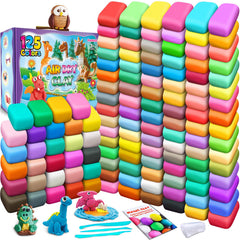 Essenson air dry clay packaging showing 125 colors for versatile crafts.