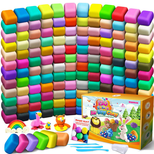 ESSENSON air dry clay kit with 150 colors for creative color mixing.