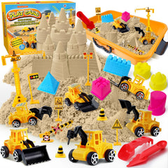 ESSENSON construction sensory bin with toy truck for imaginative play and fine motor skills