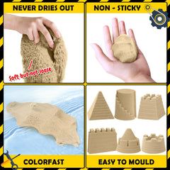 ESSENSON construction trucks and molds enable detailed pretend play and sculpting