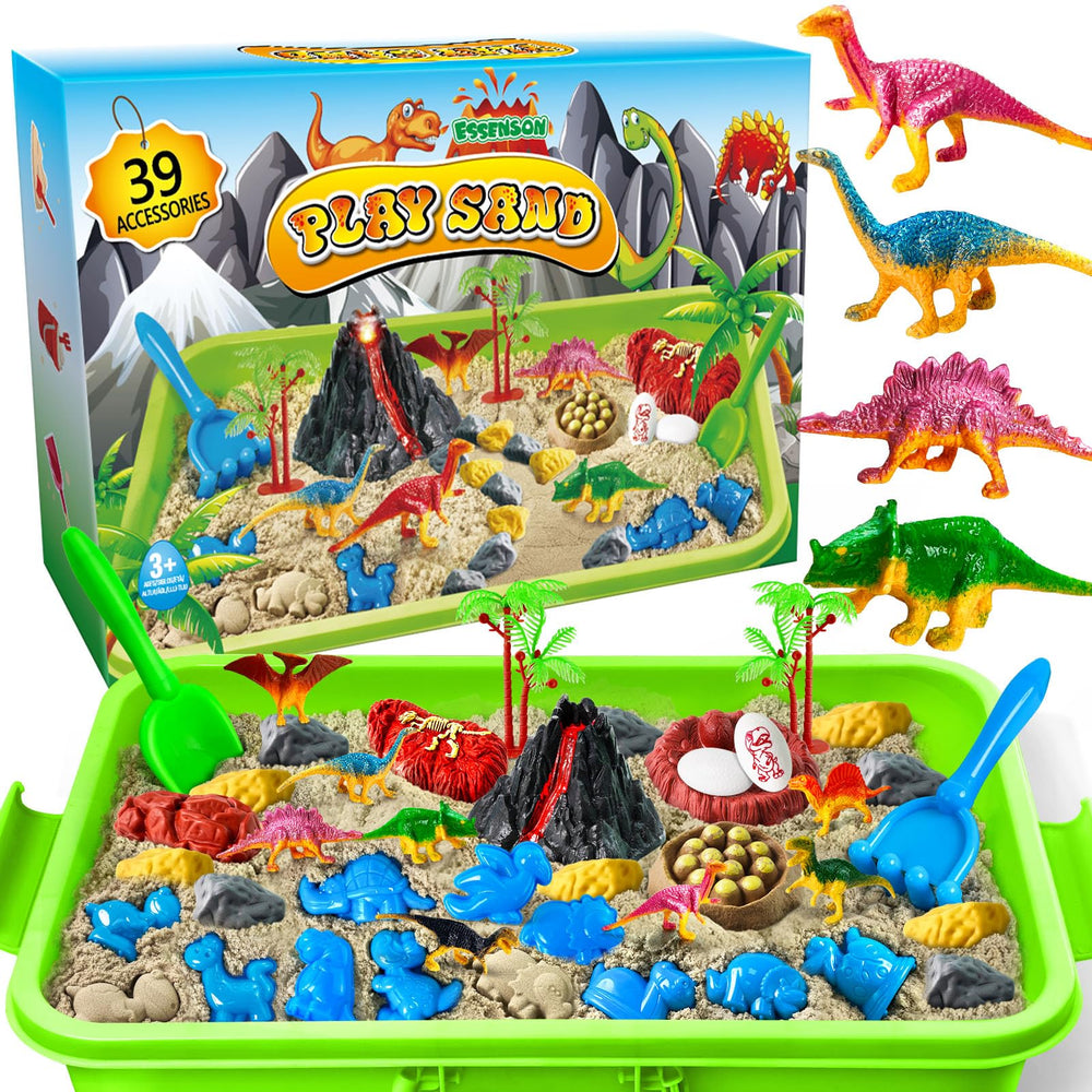 Essenson sensory bin with dinosaurs set sparks imaginative play and tactile learning.