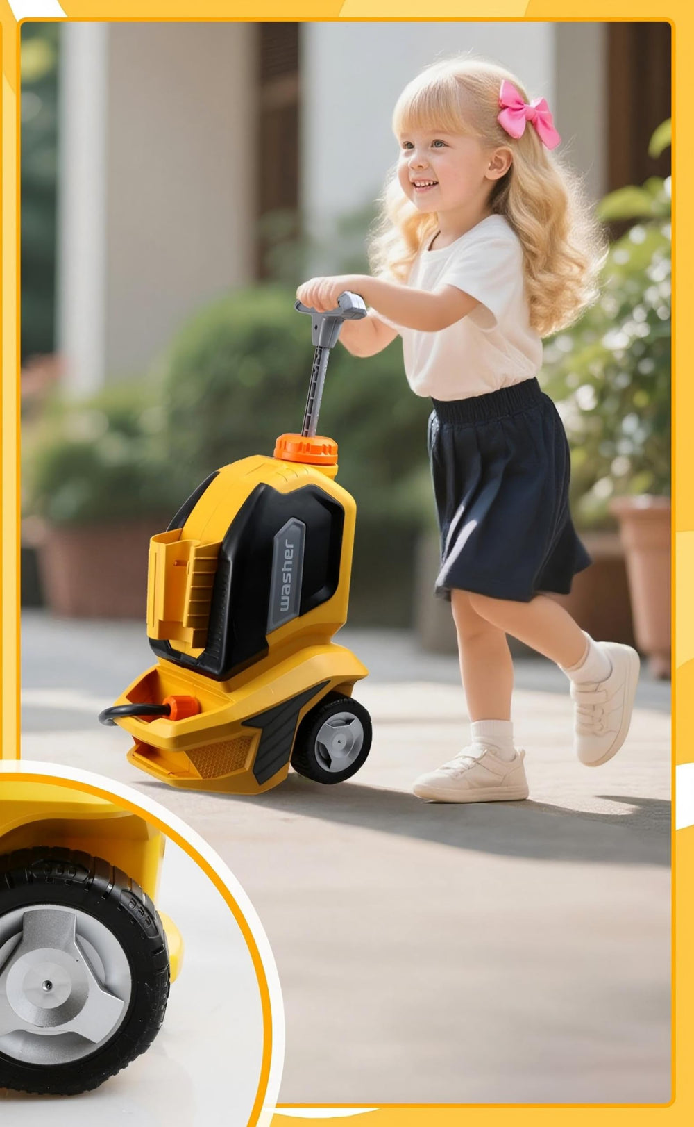 Essovee Clean Car Wash Toy with accessories supports realistic role play and creative routines