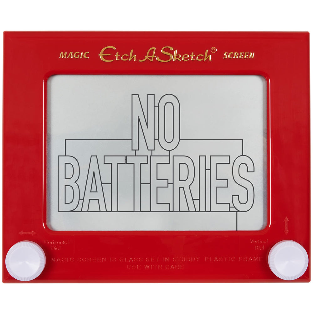 Etch A Sketch Classic Red magic screen for mess-free creative drawing.