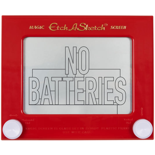 Etch A Sketch Classic Red magic screen for mess-free creative drawing.