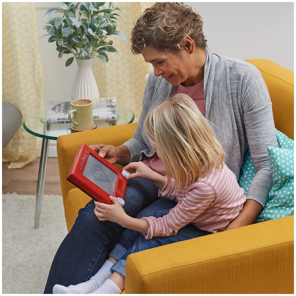 Etch A Sketch Classic Red battery-free portable fun for any setting.