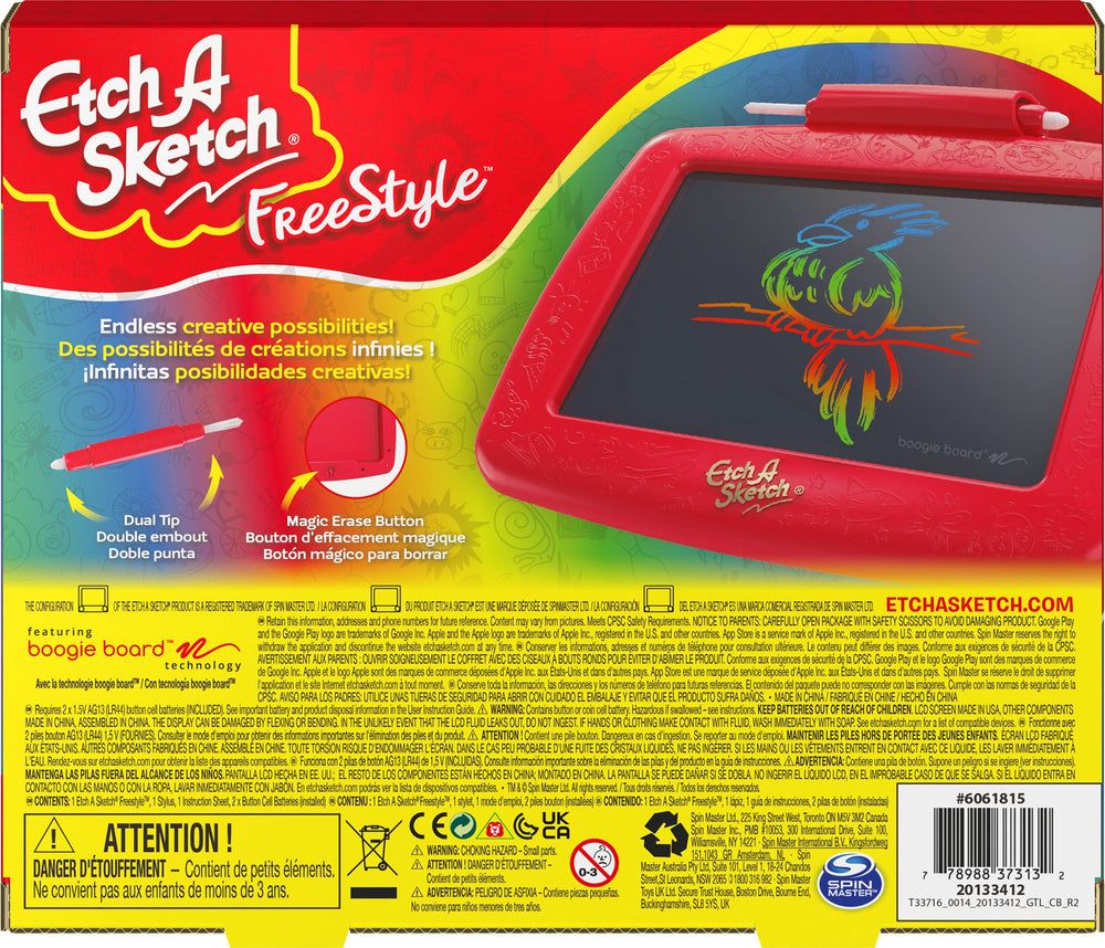 Etch A Sketch Freestyle travel toy perfect for kids ages 3 and up