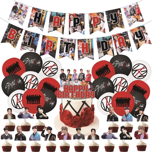 eTel Like Stray Kids 5 Star banner for vibrant birthday decor.