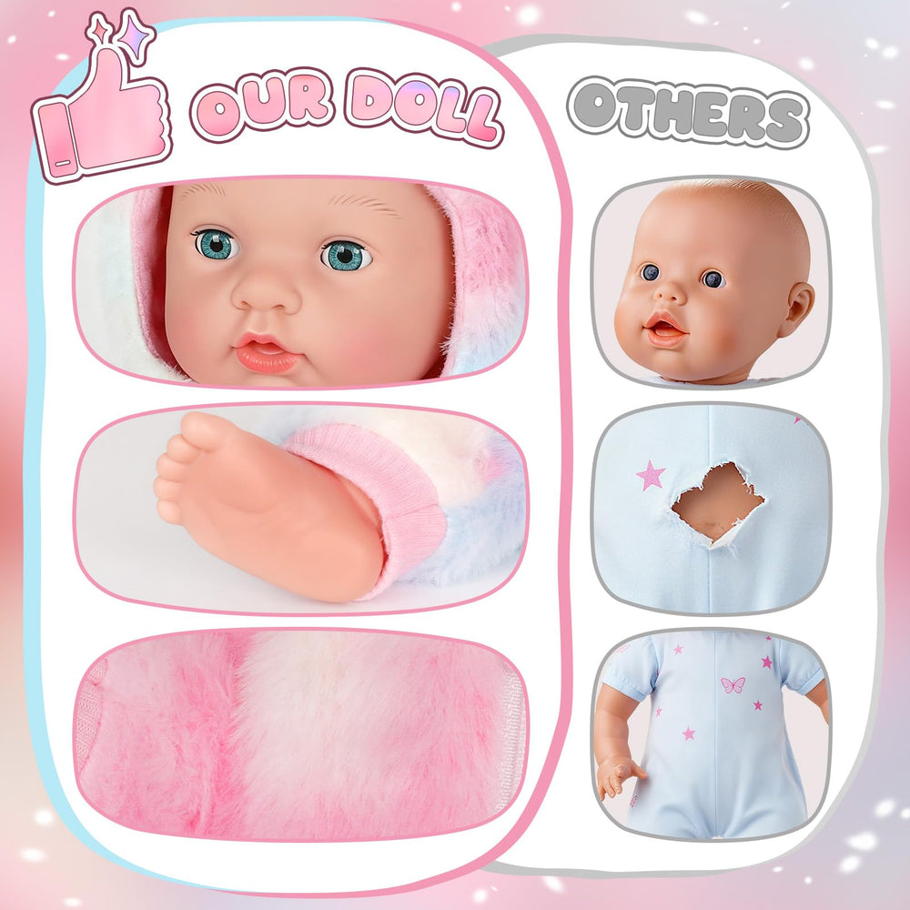 Eterfun 17-inch doll as a caring playmate for empathy.