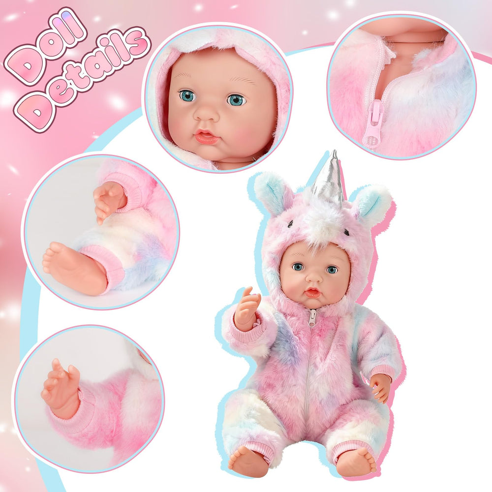 Eterfun 17-inch doll with rosy cheeks for a warm look.
