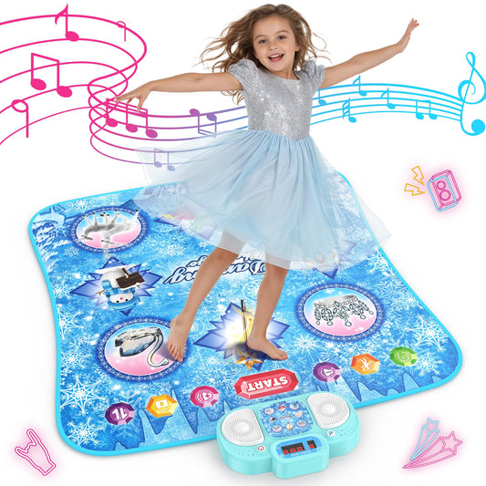 Eterfun 8-button dance mat front view with LED scoreboard for active play