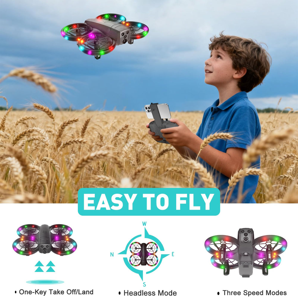 Eterfun mini drone with dual batteries extends flight time up to 16 minutes