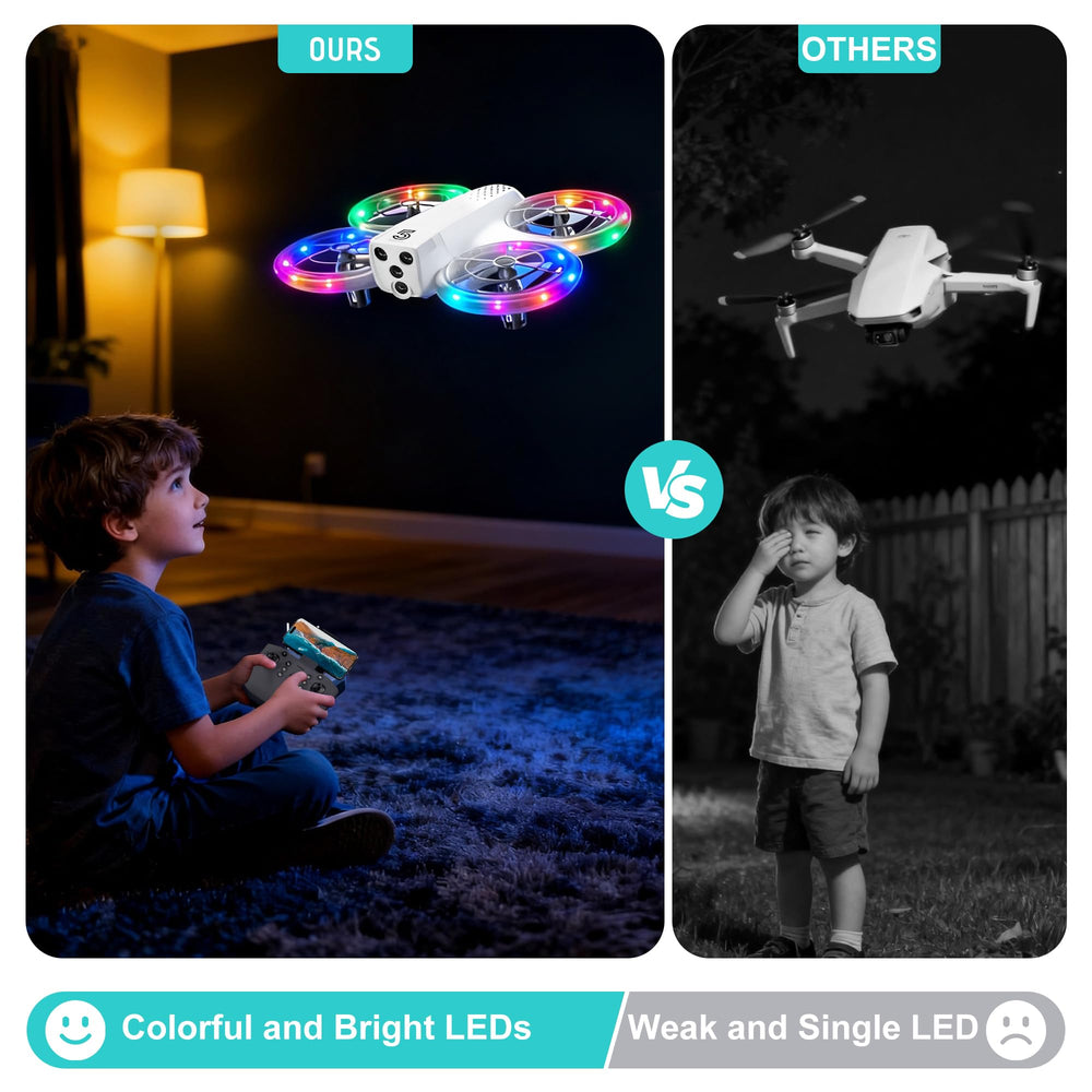 Eterfun mini drone headless mode simplifies control for beginners.