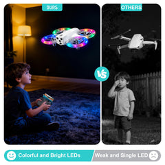 Eterfun mini drone headless mode simplifies control for beginners.