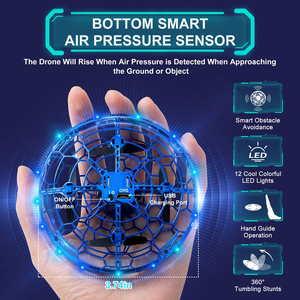 ETPlanet indoor hover drone guides beginners with obstacle sensors during play