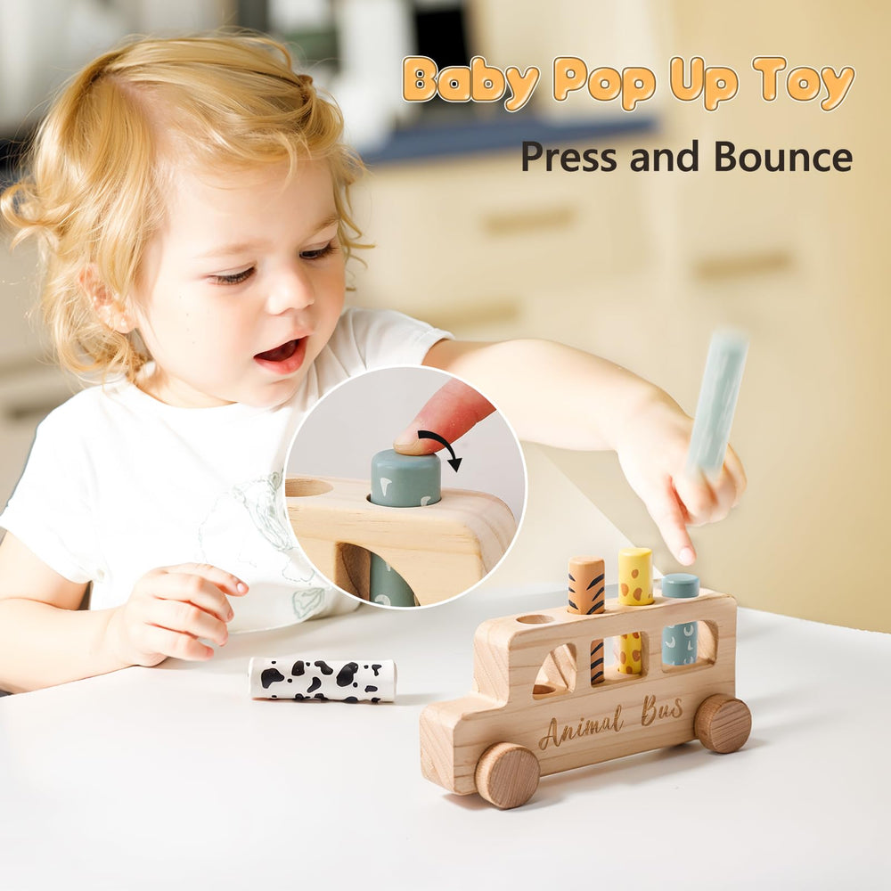Etucdose colorful puppets on the bus stimulate visual learning and fine motor skills