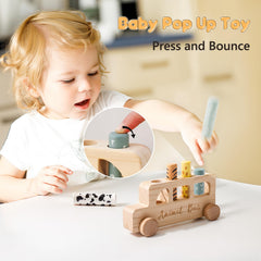 Etucdose colorful puppets on the bus stimulate visual learning and fine motor skills