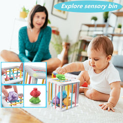 Etyat shape sorting frame with soft corners invites safe exploration.