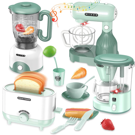 Euanze coffee maker toy with lights and sounds for pretend coffee play