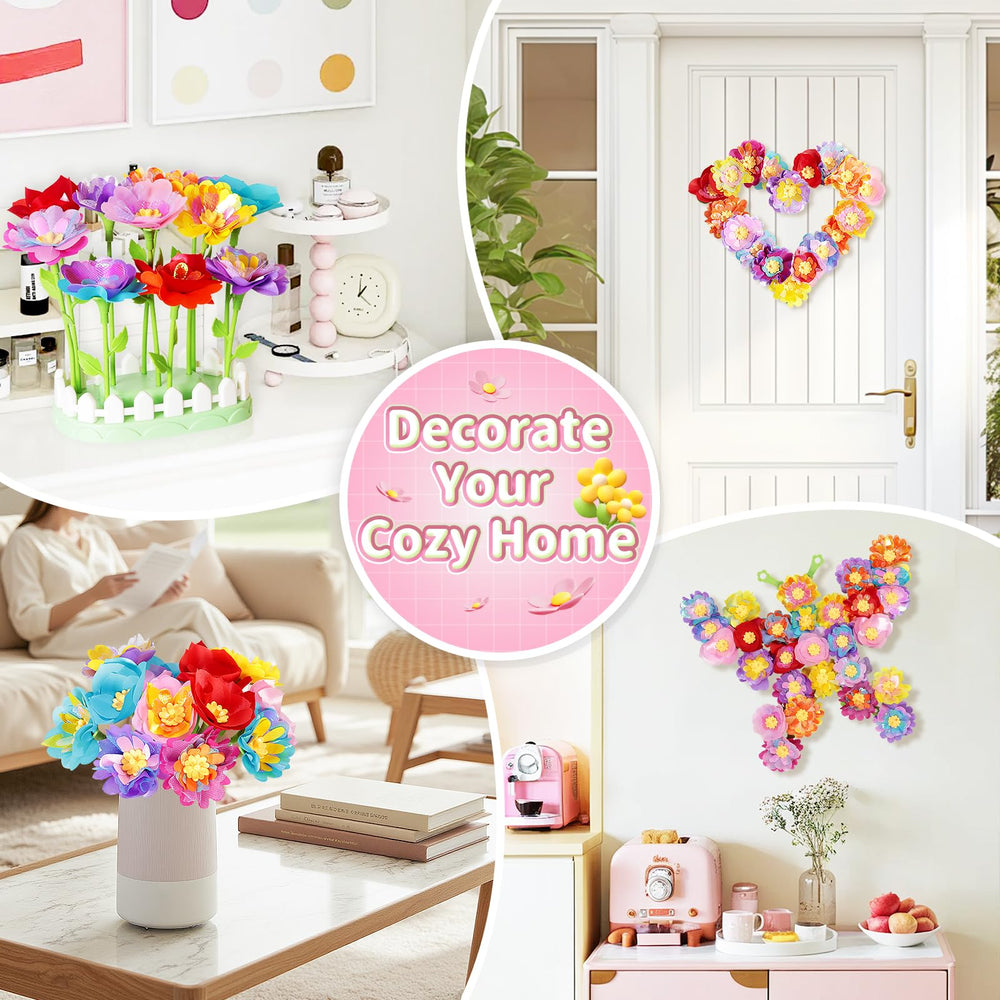 Euclidean Cube long strip connectors enable versatile bouquet designs.