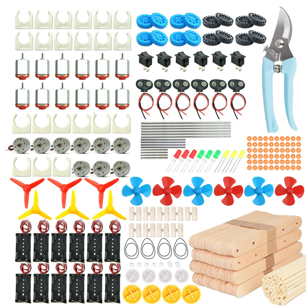 EUDAX DC motor kit assembly steps for practical engineering projects.