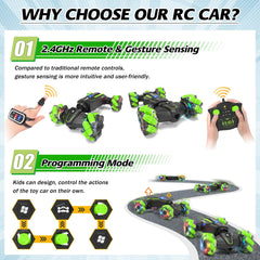 Eulogia RC car on-road and off-road modes for varied terrains.