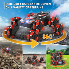 Eulogia RC car includes two 1200mAh batteries for extended sessions.