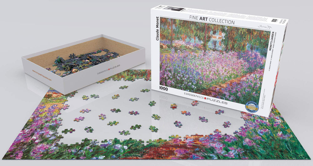 EuroGraphics The Artist's Garden Monet puzzle finished size helps you display a masterful scene.