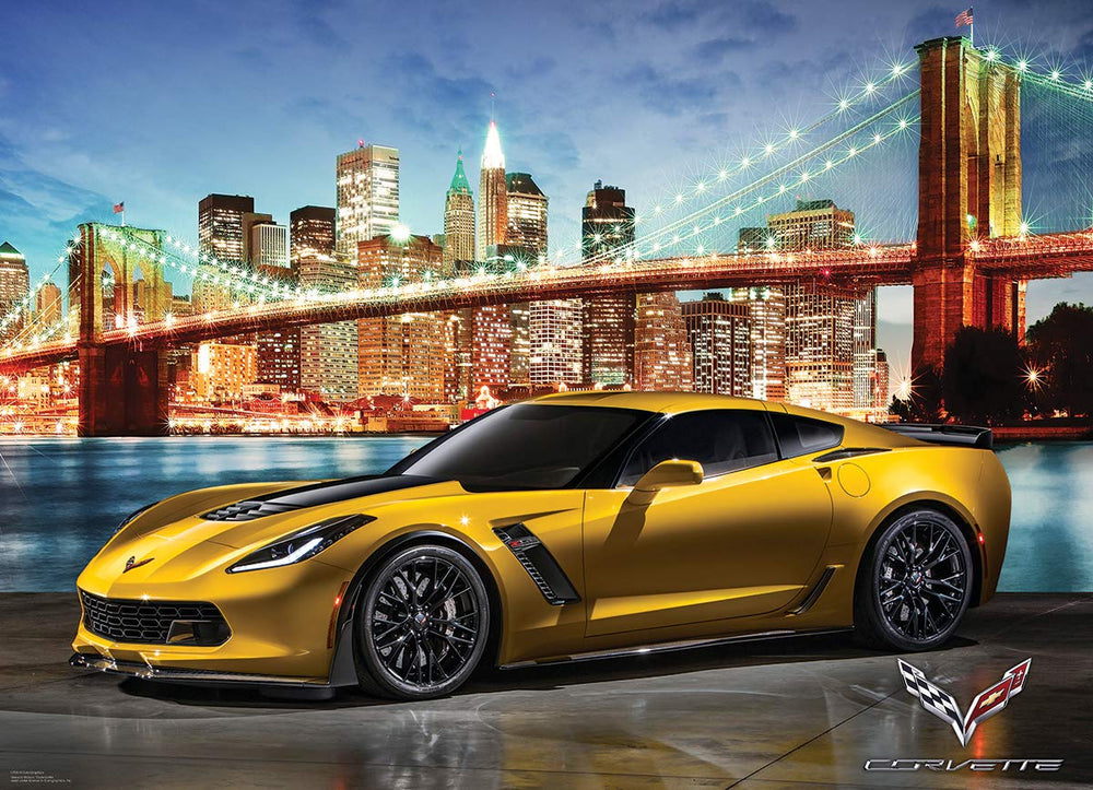 EuroGraphics Chevrolet Z06 puzzle finished assembly captures race-car detail, great for display after completion.