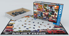 EuroGraphics Ford Mustang Vintage Ads finished puzzle displaying vivid imagery and completion