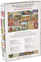 EuroGraphics Keith Haring puzzle pieces laid out, promising smooth interlock and satisfying assembly.