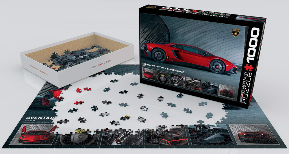EuroGraphics Lamborghini Aventador 750-4 SV puzzle completion image, ready for display or framing.