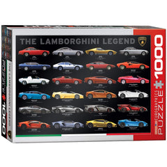 EuroGraphics Lamborghini Legend puzzle box with vibrant artwork for family puzzle night