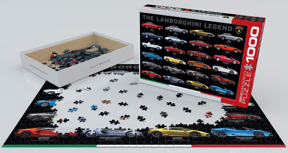Eco-friendly printing with vegetable-based ink on Lamborghini Legend puzzle materials