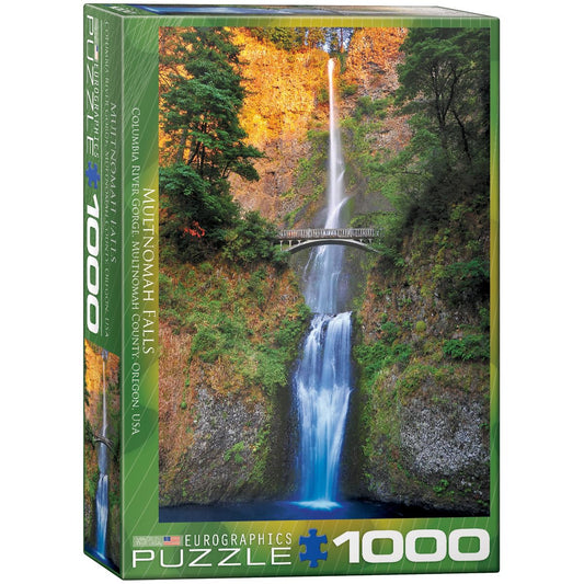 EuroGraphics Multnomah Falls puzzle box—sturdy packaging and quick setup.
