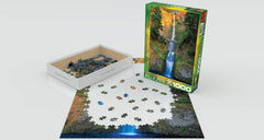 EuroGraphics Multnomah Falls puzzle finished size—impressive display size for home walls.