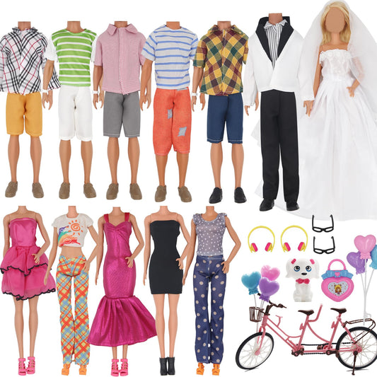 EuTengHao doll clothes set for 12-inch dolls, versatile wardrobe for pretend play