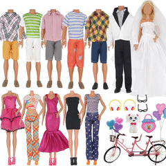 EuTengHao doll clothes set for 12-inch dolls, versatile wardrobe for pretend play
