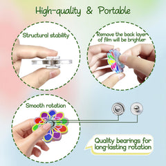 EUXAYCZQ colorful petal design gyroscope offers tactile focus during tasks.