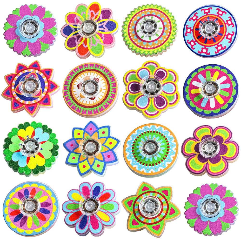 EUXAYCZQ fidget spinner with petals pattern showcasing rotating designs for calming focus.
