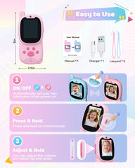 Eveedo video walkie talkie blue in use promotes imaginative play