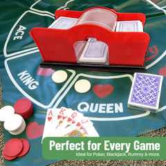 Evelots casino shuffler fits blackjack and other table games.