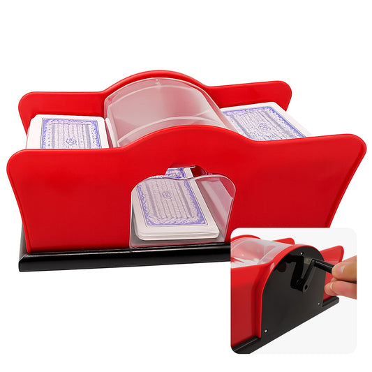 Evelots playing cards shuffler unit for quick, consistent home shuffles.