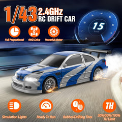 Everbigmai RC drift car 4WD system delivers strong grip on varied tracks