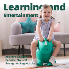EVERICH TOY dinosaur bounce side view promoting balance and active motion.