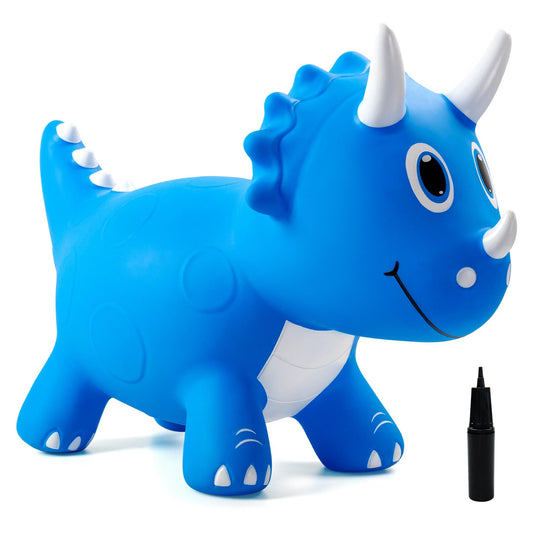 EVERICH TOY Triceratops bounce front view for indoor lively play and energy burning.