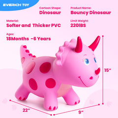 EVERICH TOY inflation setup illustration shows easy pump use.