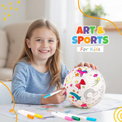 EVERICH TOY DIY soccer kit with markers and pump for easy at-home customization.