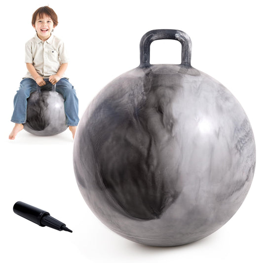 EVERICH TOY hopper ball with grey cloud design for fun, safe 18-inch indoor play.