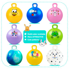 Child enjoys outdoor play with the hopper ball for active fun.